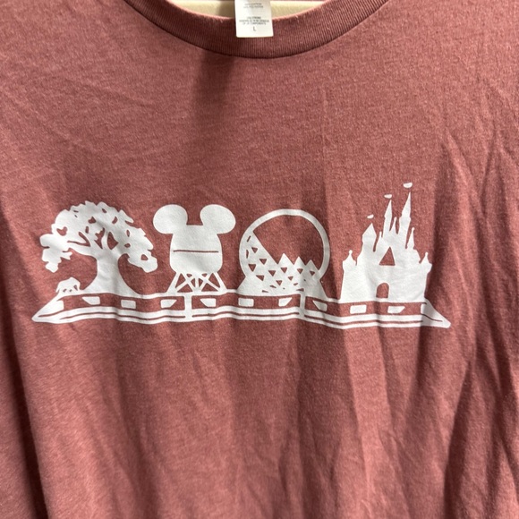 Bella + Canvas Disney Theme Parks Heather Red Graphic T-Shirt - Picture 3 of 8